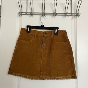 Indigo Rein Yellow Mini Skirt